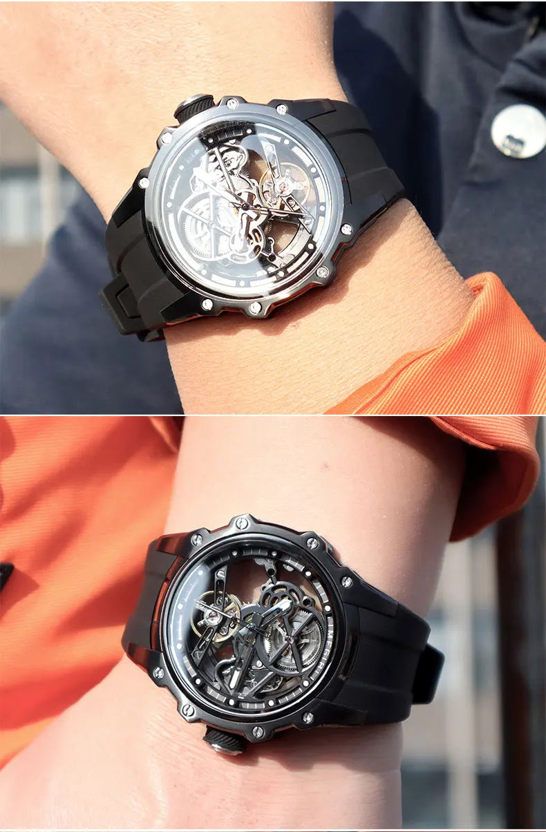 MEGIR Skeleton Dial Automatic Mechanical Watch Men Multi Shop24