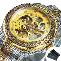 WINNER Vintage Engraved Skeleton Mechanical Watch for Men Multi Shop24