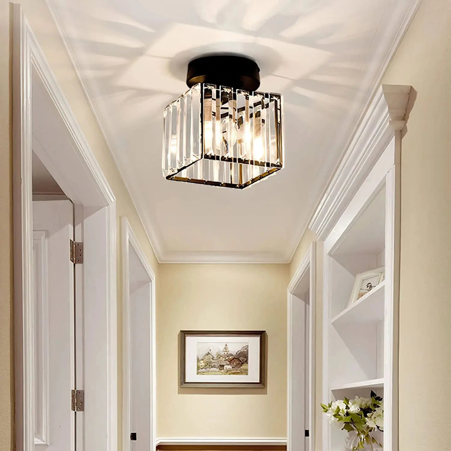 Crystal Ceiling Light Corridor Channel Ceiling Lamp Luxur Balcony Aisle Lamp - Multi Shop24