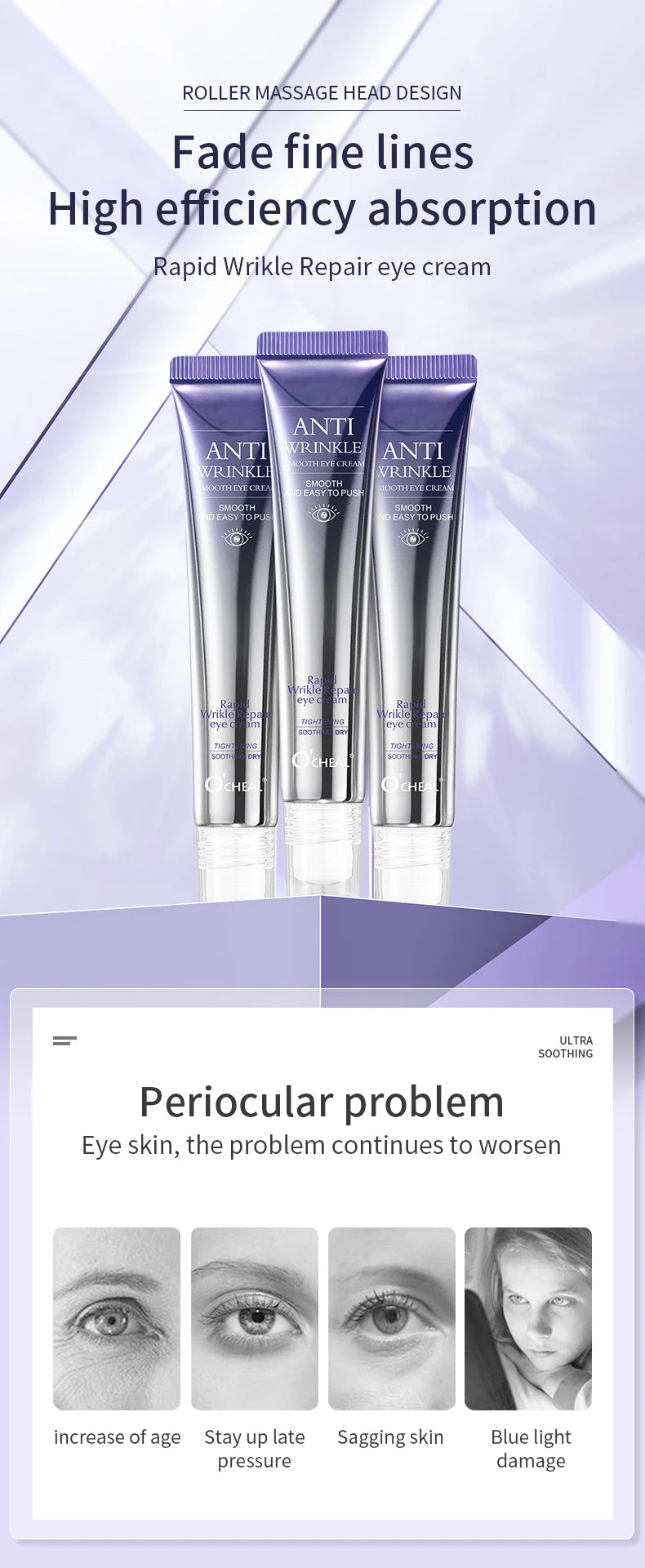 Anti Wrinkle Anti Dark Circle Eye Cream Roller