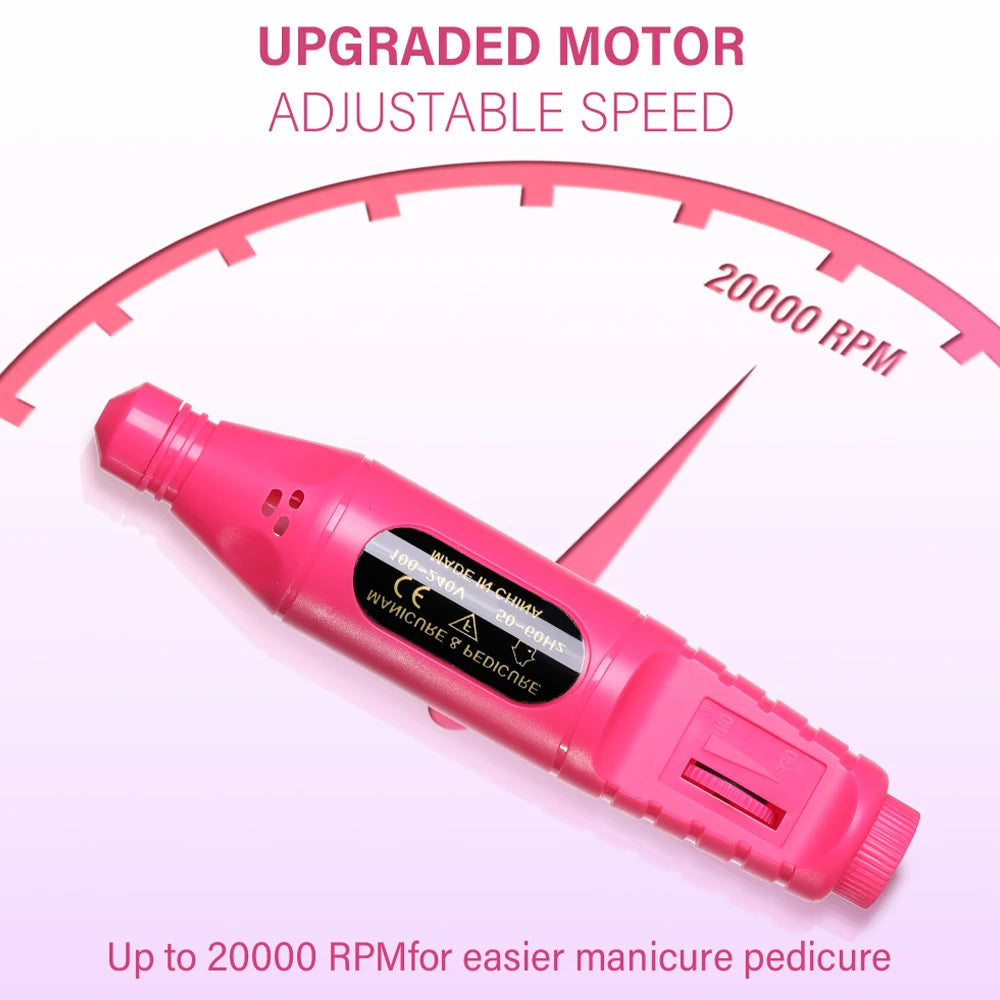 LINMANDA 6 In 1 Electric Nail Drills Kit Remove Polisher Manicure Portable Nail File Nail Drill Equipment  Pen Tools Machine MultiShop24