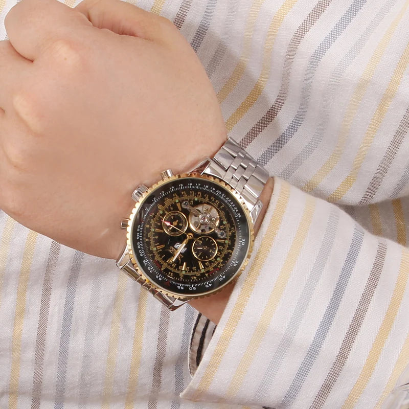 JARAGAR Original Big Dial Tourbillon Chronograph Automatic Man Watches Multi Shop24