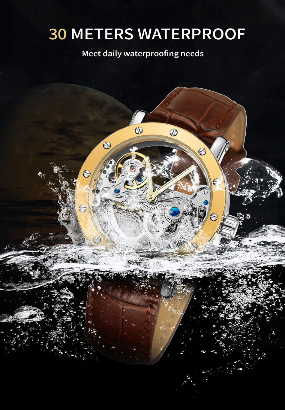 2024 Top Brand Luxury Steel Skeleton Tourbillon Automatic Multi Shop24