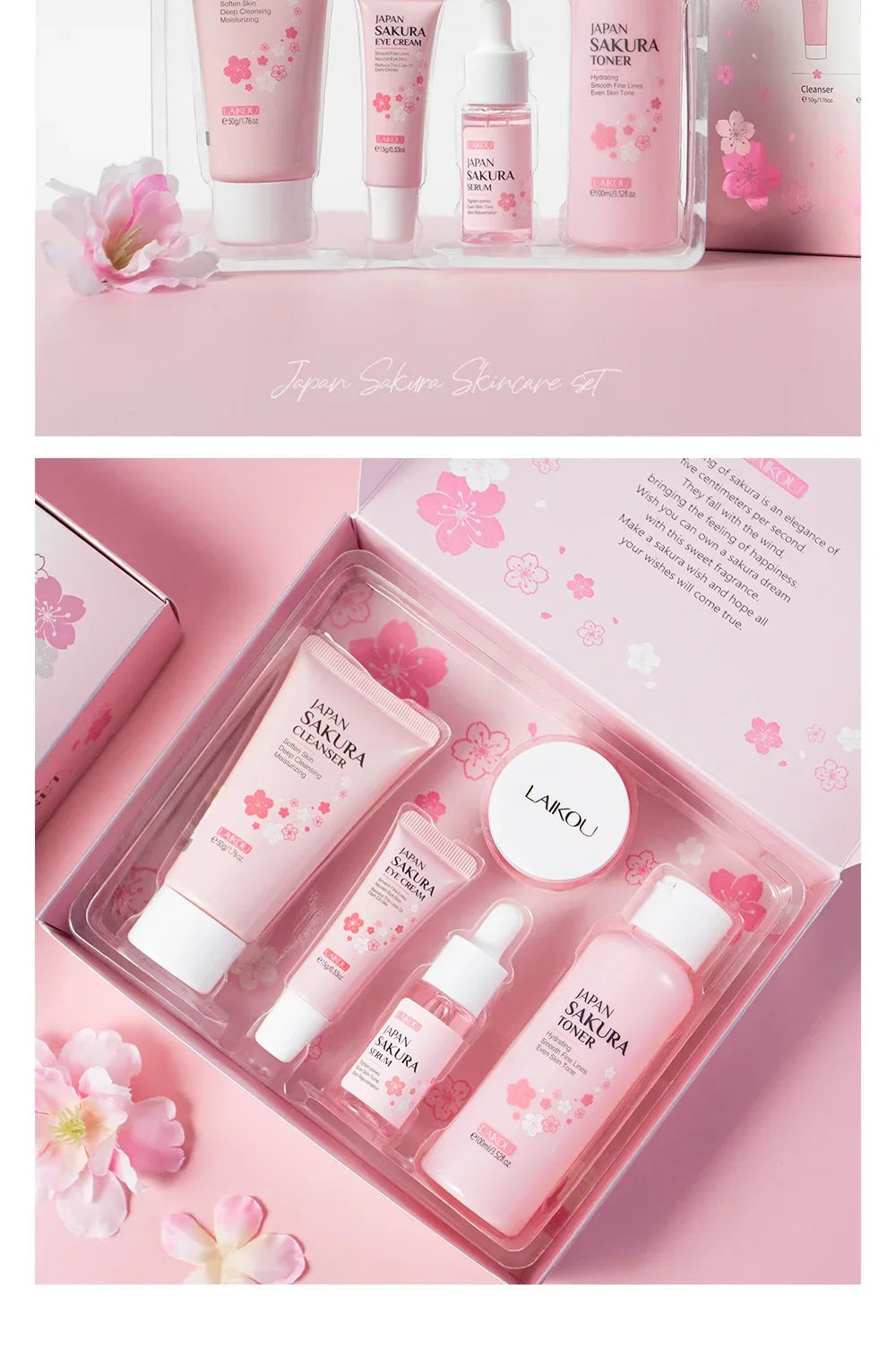 LAIKOU Sakura Kit Skin Care Sets Product  Korean Skincare Set