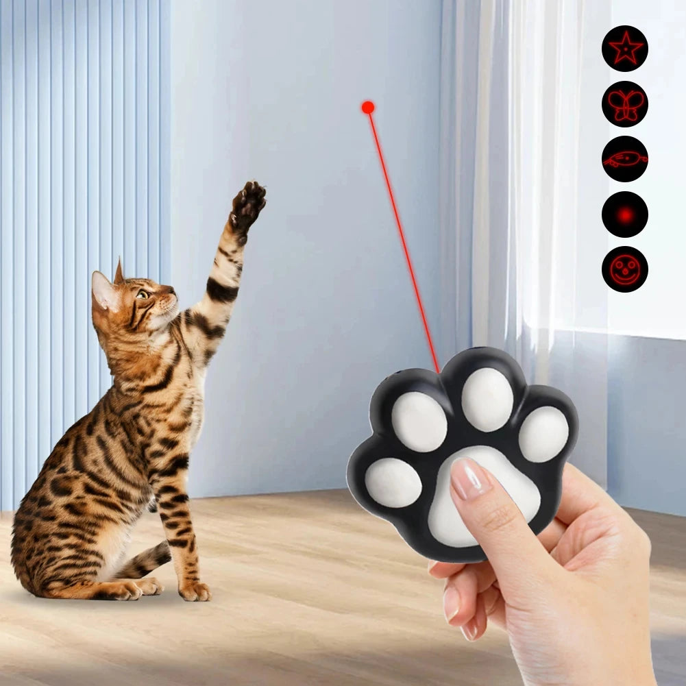 Funny Laser Pet Toys Rechargeable 5 Adjustable Patterns for Pet Dog Cats Multi Shop24