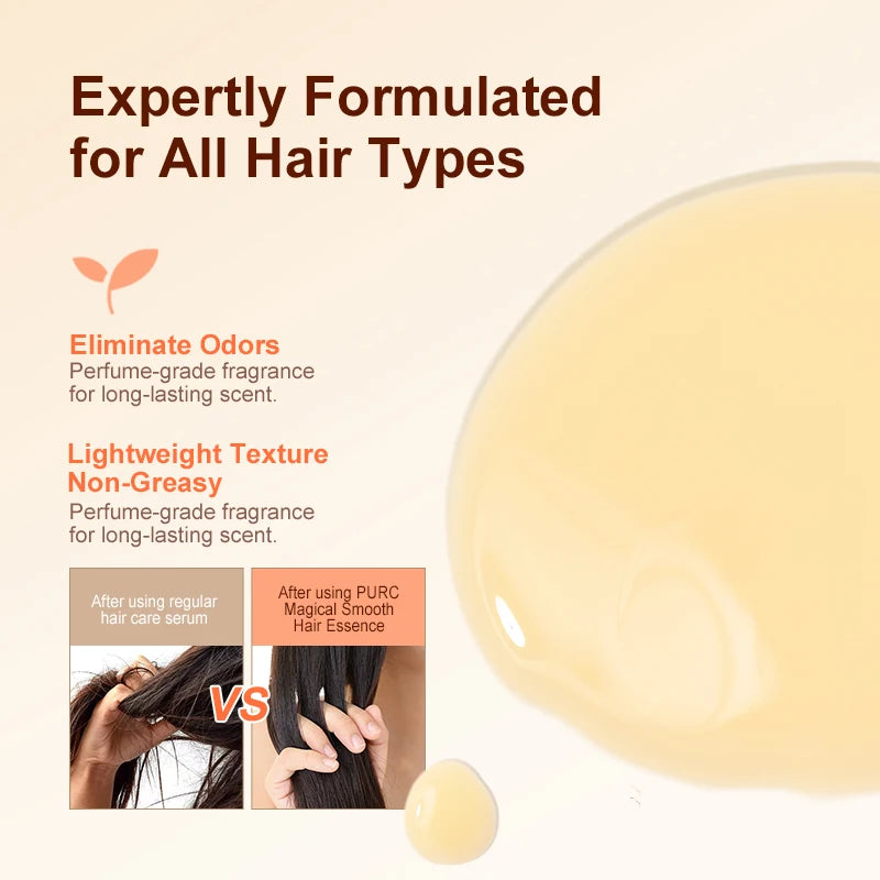 PURC Magic Instant Smooth Hair Serum Nourishing Repair Damaged Leave-In Hair Oil