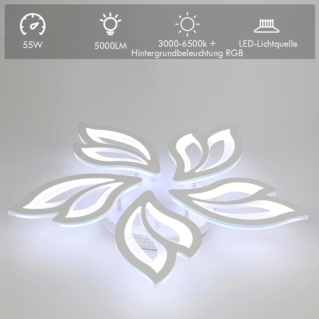 Ceiling light with 54W LED RGB color changing back lamp - Multi Shop24