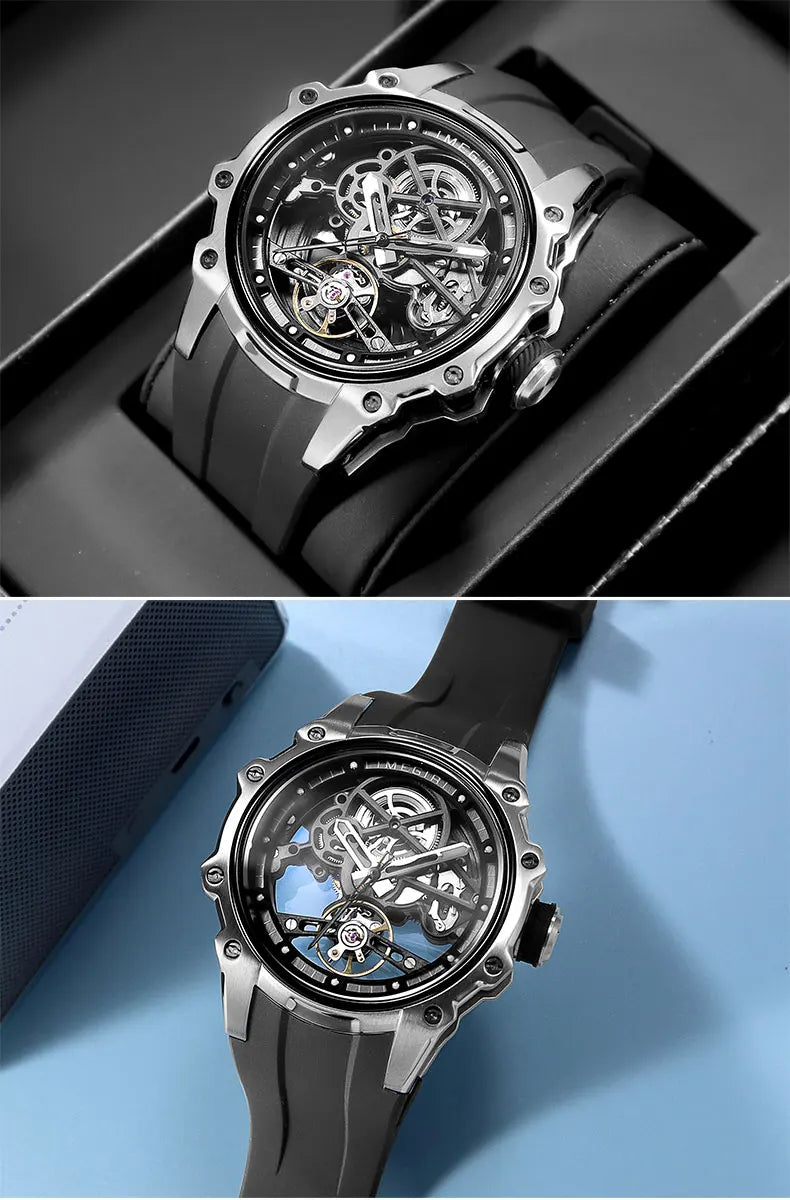 MEGIR Skeleton Dial Automatic Mechanical Watch Men Multi Shop24