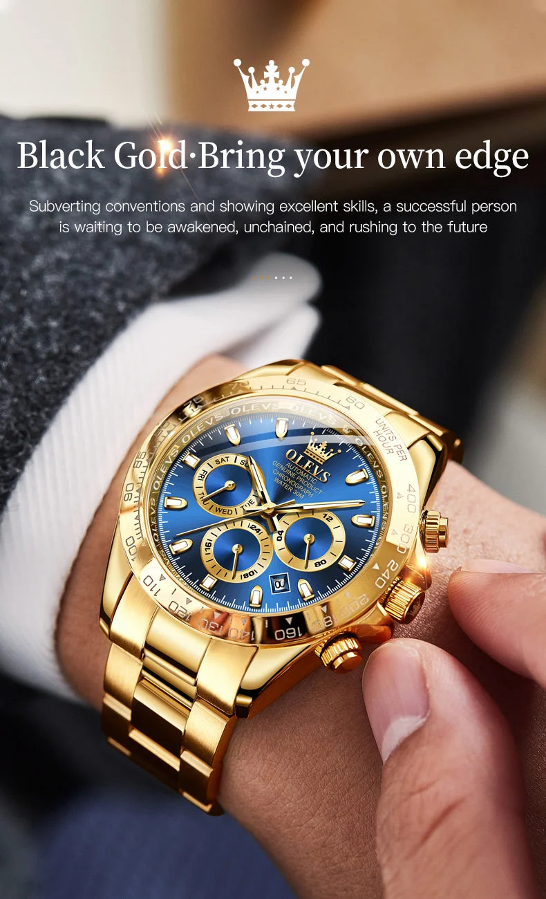 OLEVS 6638 TOP Brand Automatic Mechanical Watch for Men Multi-function Multi Shop24