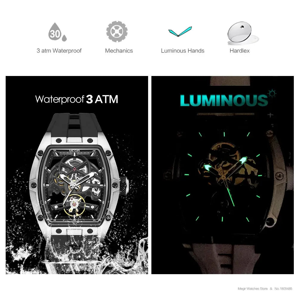 MEGIR Men's Automatic Mechanical Watch Multi Shop24