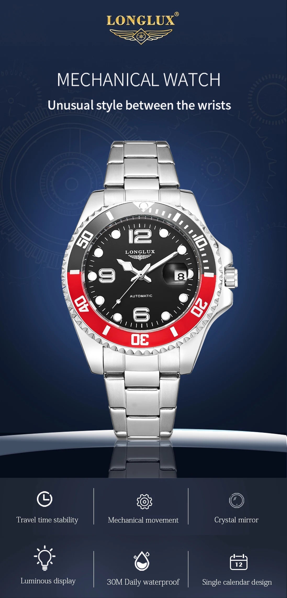 Men automatic watch business mechanical watches Multi Shop24