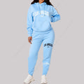 Women Sets Hoodies Pants 2 Piece Outfits Aesthetic Sportswear Sweatsuit Los Angeles Letter Print Suit Ladies Tracksuit Plus Size MultiShop24