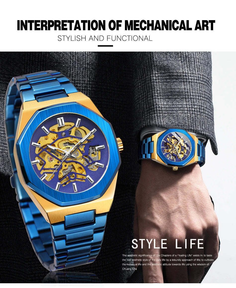 FORSINING 344D Top Brand Luxury Skeleton Automatic Mechanical Men's Multi Shop24