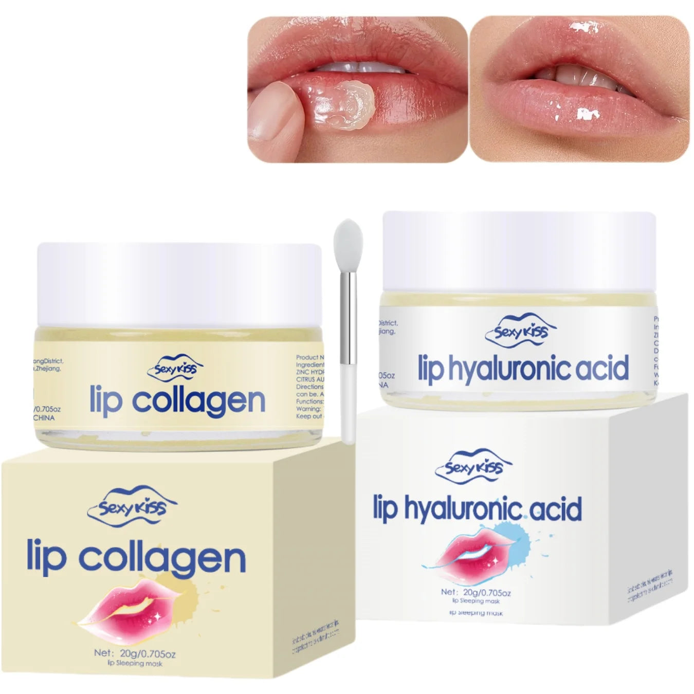 Hyaluronic acid collagen Sleep lip mask 20g deep hydration lasting