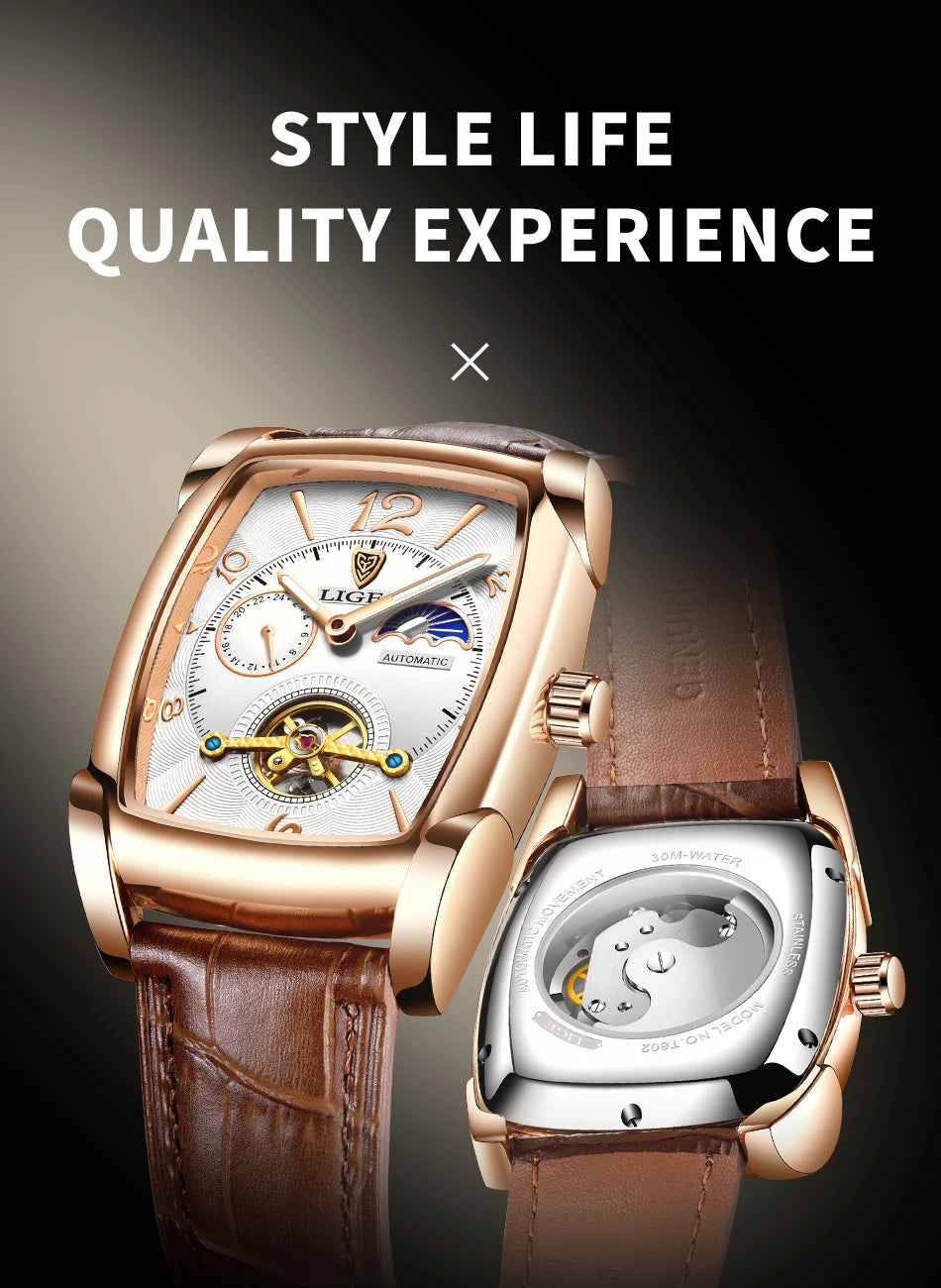 2024 LIGE New Men Watch Automatic Mechanical Watch for Men Multi Shop24