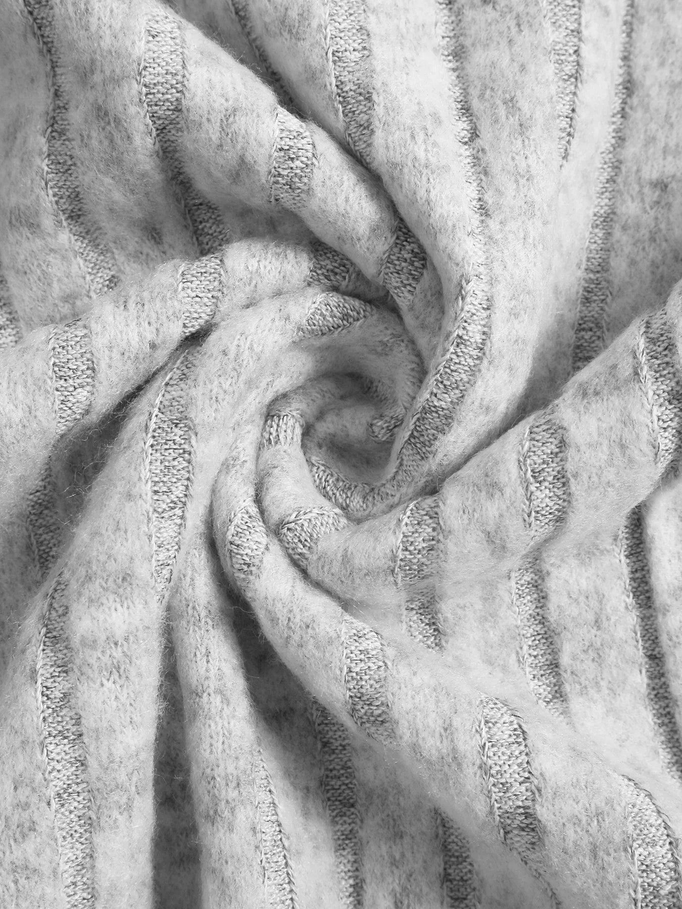 Women's Plain Split Thigh Ribbed Bodycon Dress, Casual Long Sleeve Scoop Neck Midi Dress for Fall and Winter, Women's Clothing - Multi Shop24