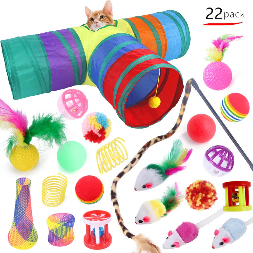 Kitten Toys Variety Cat Toy Combination Bell Ball Cat Multi Shop24