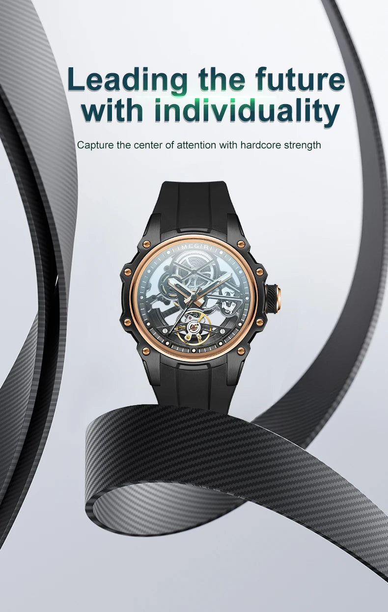 MEGIR Skeleton Dial Automatic Mechanical Watch Men Multi Shop24