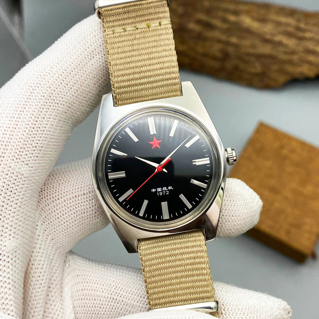 Red Stars 36MM Hand-Wind Mechanical Watch Multi Shop24