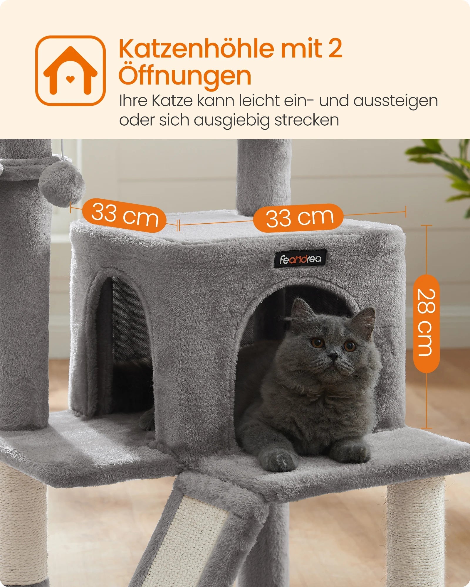 FEANDREA scratching post with large observation deck Multi Shop24