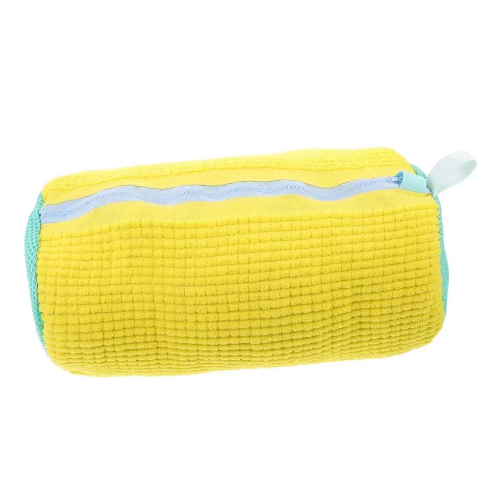Durable Shoe Washing Machine Bag for All Shoe Types-Yellow with Blue Zipper,Ideal for Sneakers and Casual Shoes,Laundry Wash Bag MultiShop24