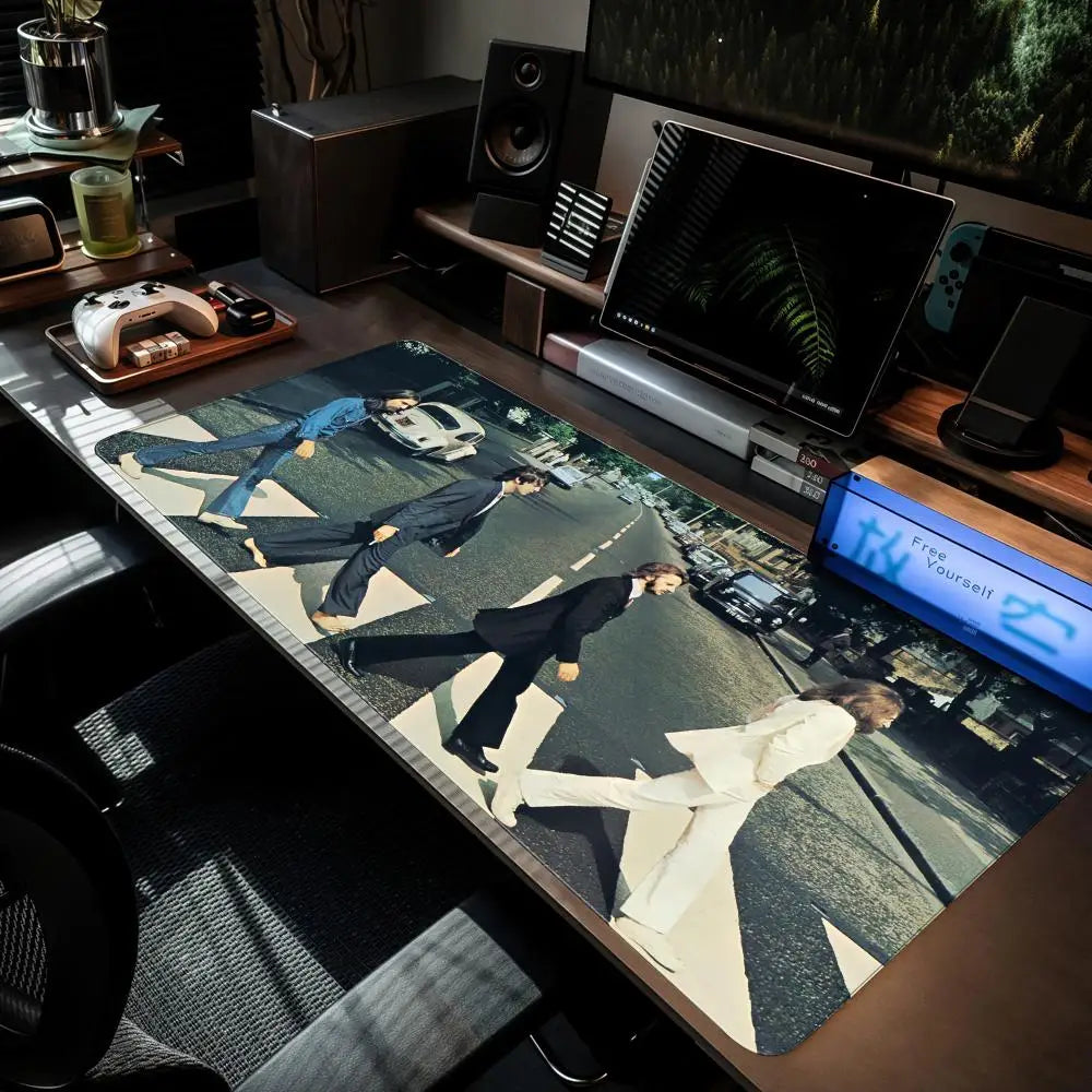 The Abbey Road B-Beatles Mouse Pad XXL Computer Accessories Large Keyboard Multi Shop24