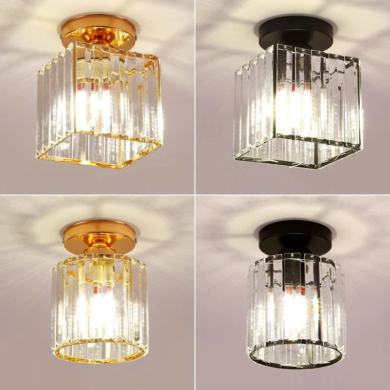 Crystal Ceiling Light Corridor Channel Ceiling Lamp Luxur Balcony Aisle Lamp - Multi Shop24