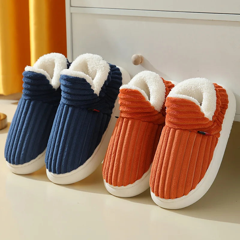 Evshine Soft Sole Slippers For Women Winter Fashion Women Fur Slippers Fuzzy Plush Men Slippers Warm Furry Women Cotton Shoes MultiShop24
