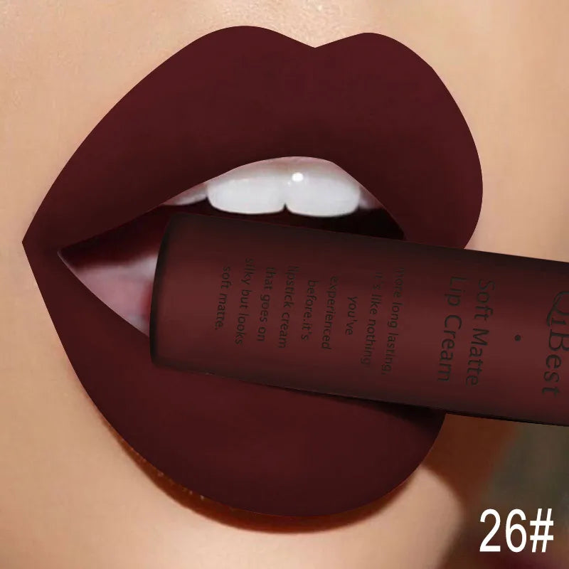 QIBEST Sexy Velvet Matte Lip Gloss Liquid Lipstick Makeup For Women - Multi Shop24