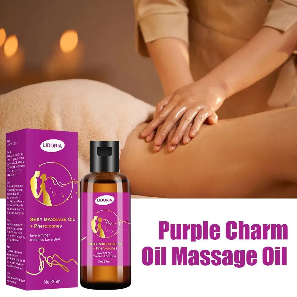 Purple Charming Massage Oil Sexy Men Women Massage Oil 35ml