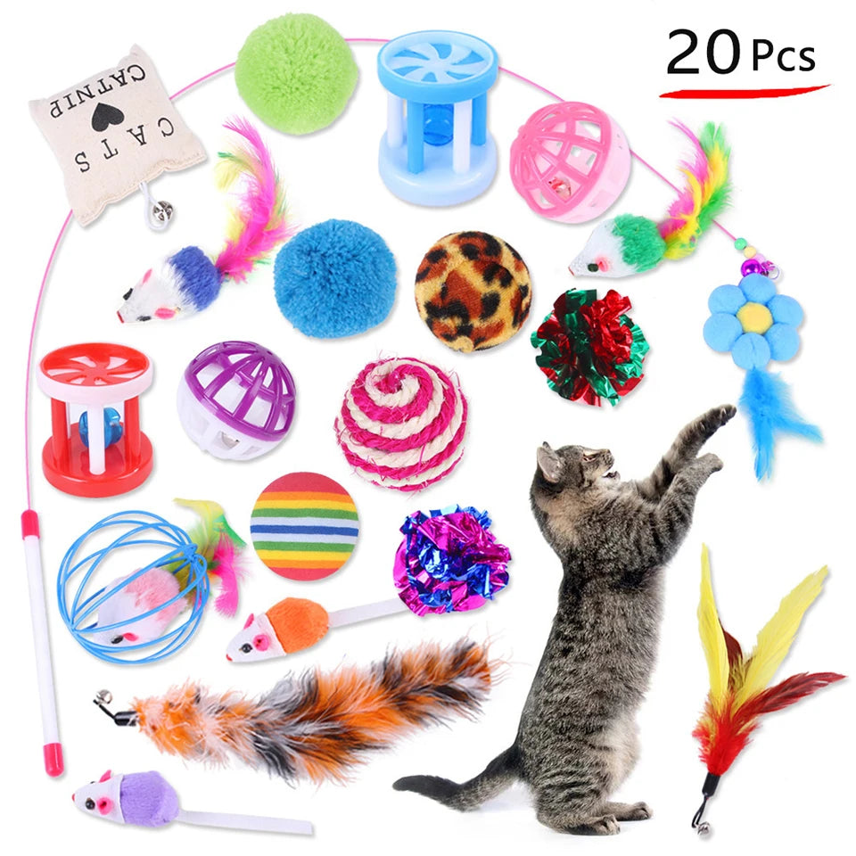 Kitten Toys Variety Cat Toy Combination Bell Ball Cat Multi Shop24