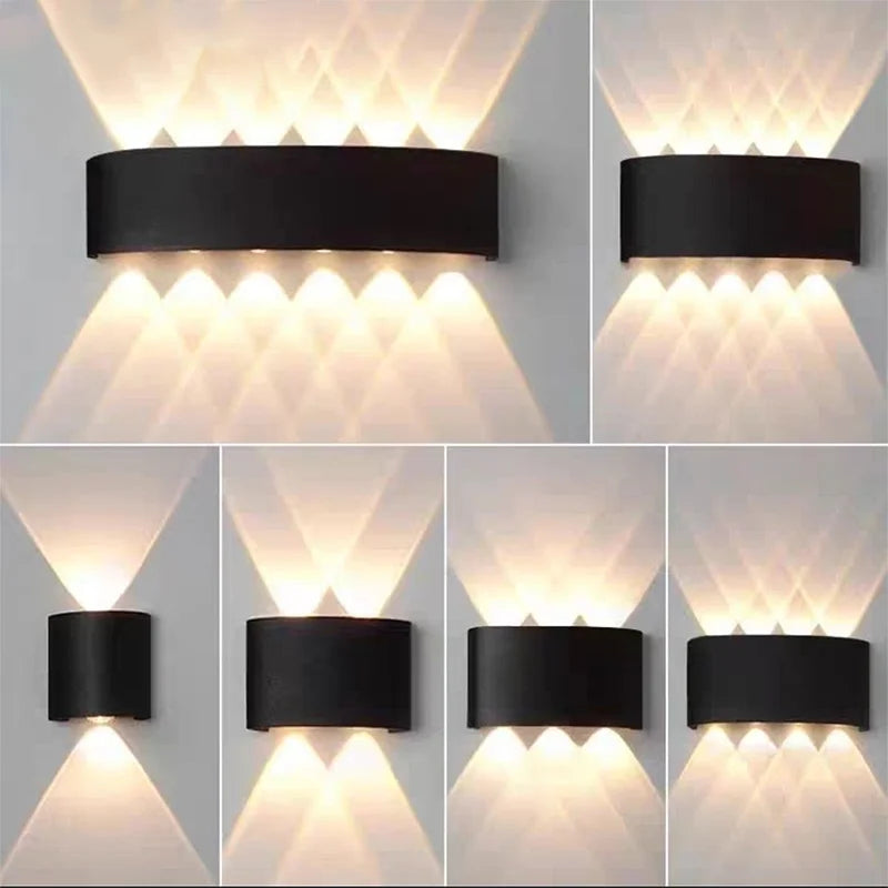 2pcs Outdoor LED Wall Light IP65 Waterproof Garden - Multi Shop24