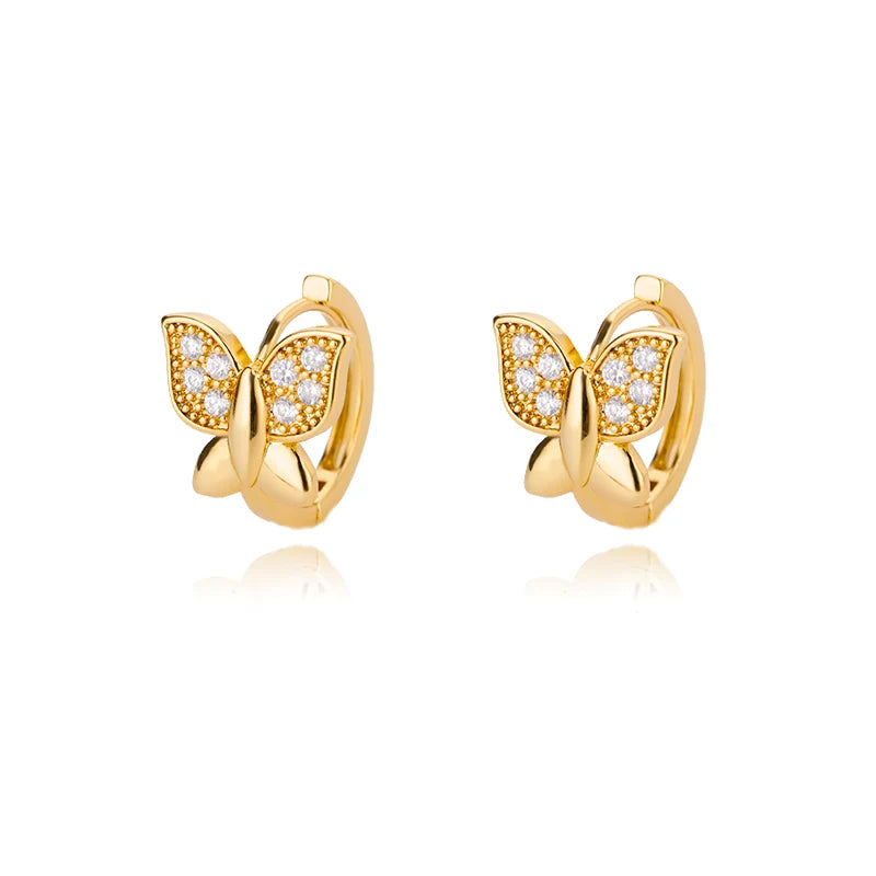 Butterfly Earrings For Women Girls Modern Gold Color Stainless Steel Earrings 2026 Trend